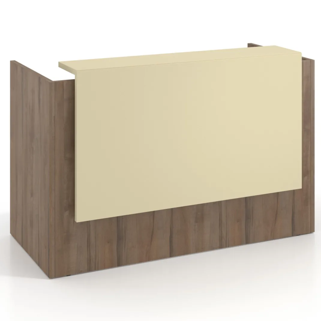 Mostrador individual encimera larga estructura Noce Sabi
