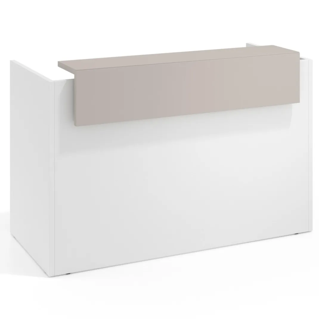 Mostrador individual encimera corta estructura blanco mate
