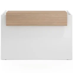 Mostrador individual encimera corta estructura blanco mate