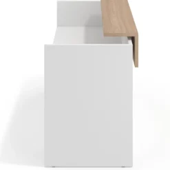 Mostrador individual encimera corta estructura blanco mate