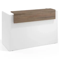 Mostrador individual encimera corta estructura blanco mate
