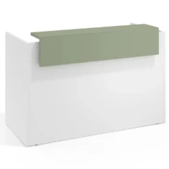 Mostrador individual encimera corta estructura blanco mate