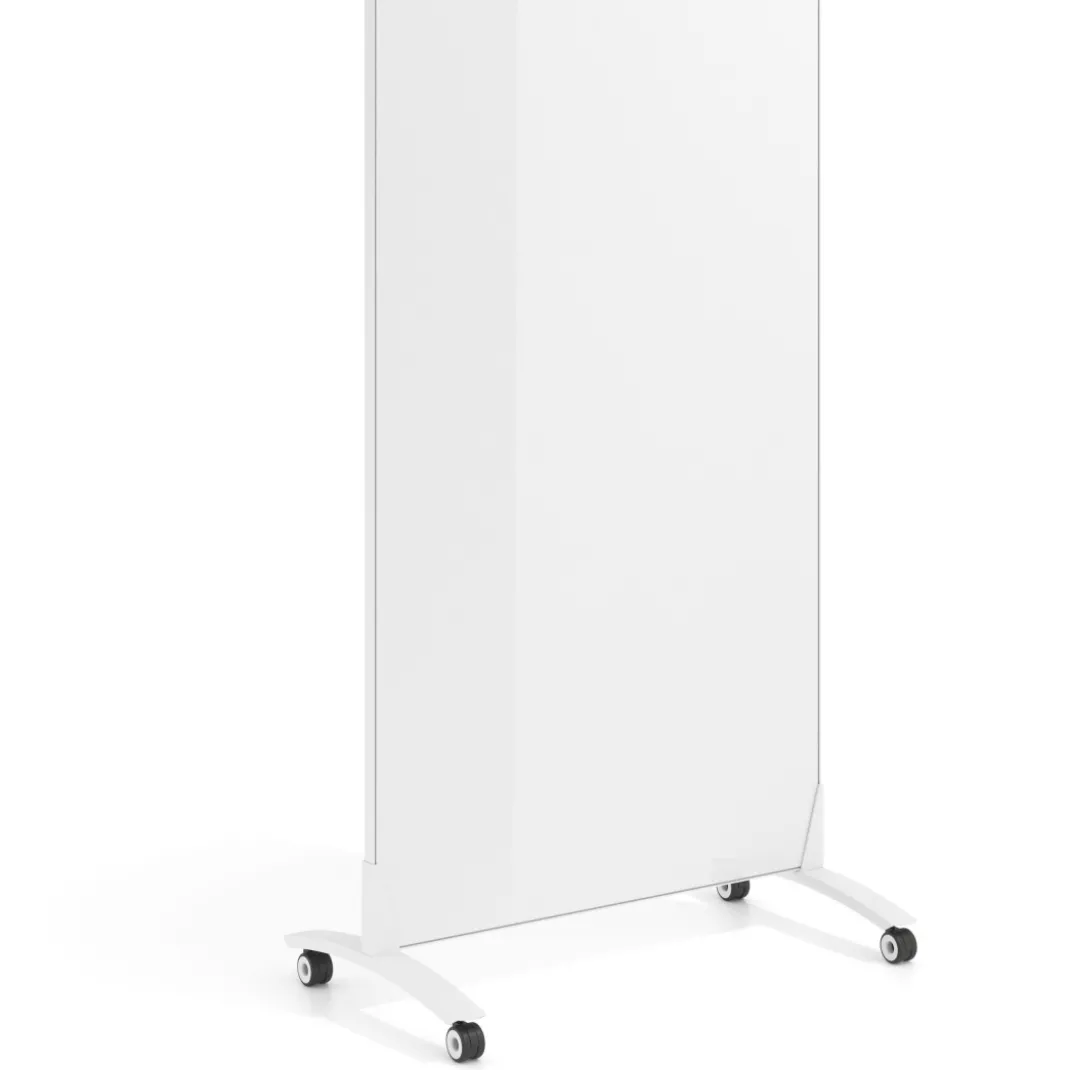 Pizarra Magnética de doble cara Prime, cristal, bastidor de aluminio