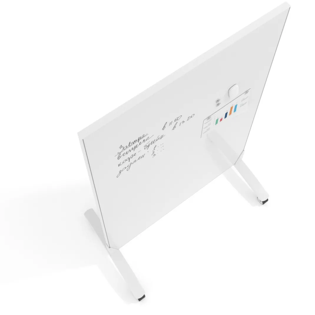 Pizarra Magnética de doble cara Prime, cristal, bastidor de aluminio