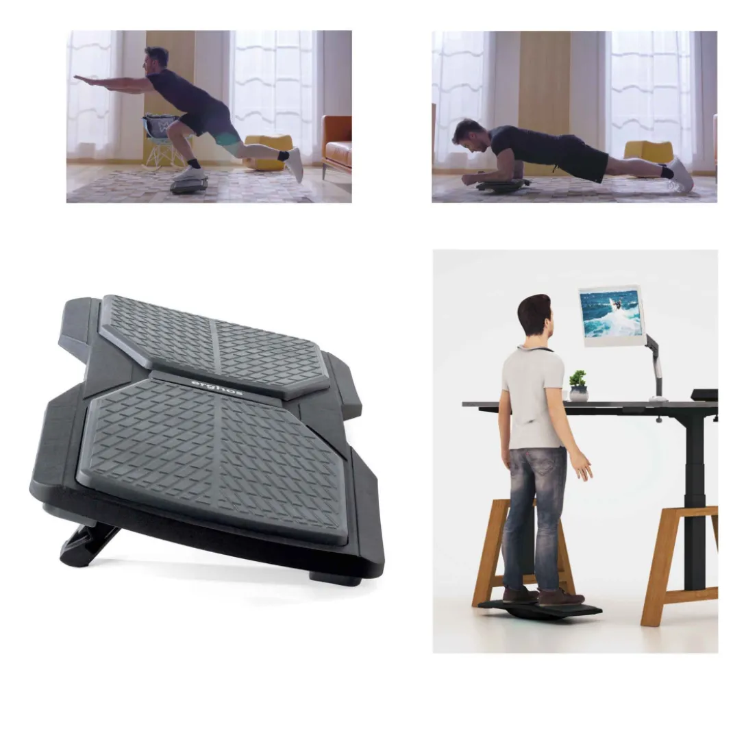 Reposapies ergonómico Ergopedal, para oficina de pie, tabla oscilante