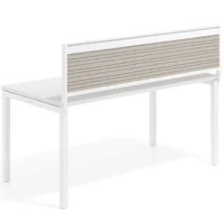 Separador de aluminio Wall para mesa individual en melamina, estructura blanca