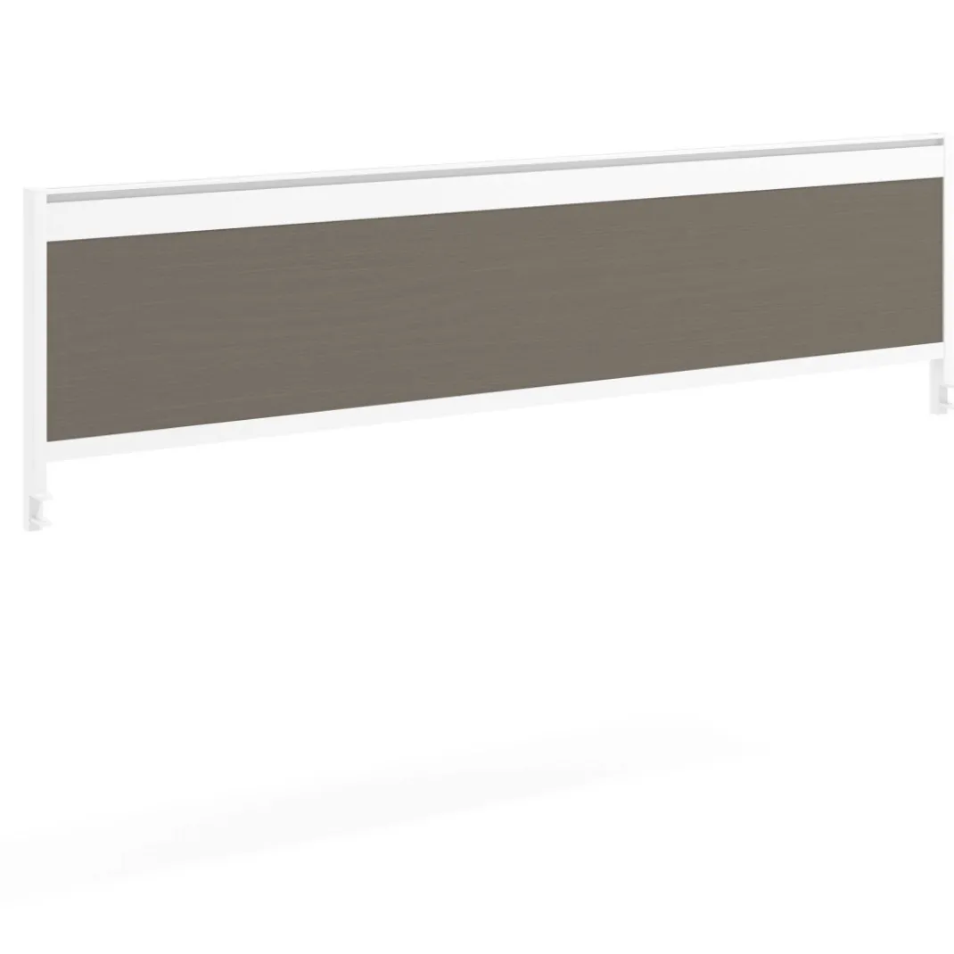 Separador de aluminio Wall para mesa individual en melamina, estructura blanca