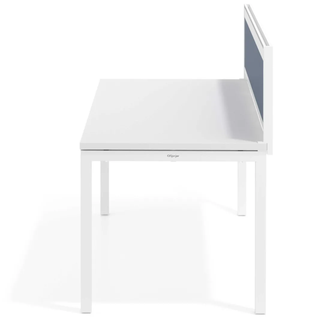 Separador de aluminio Wall para mesa multipuesto en melamina