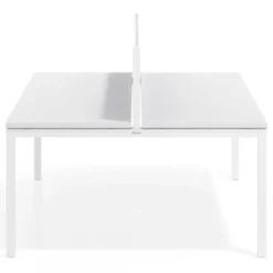 Separador de aluminio Wall para mesa individual en melamina, estructura blanca