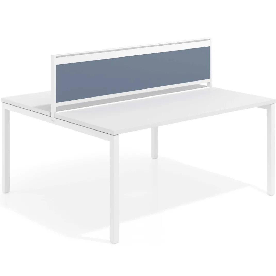 Separador de aluminio Wall para mesa multipuesto en melamina