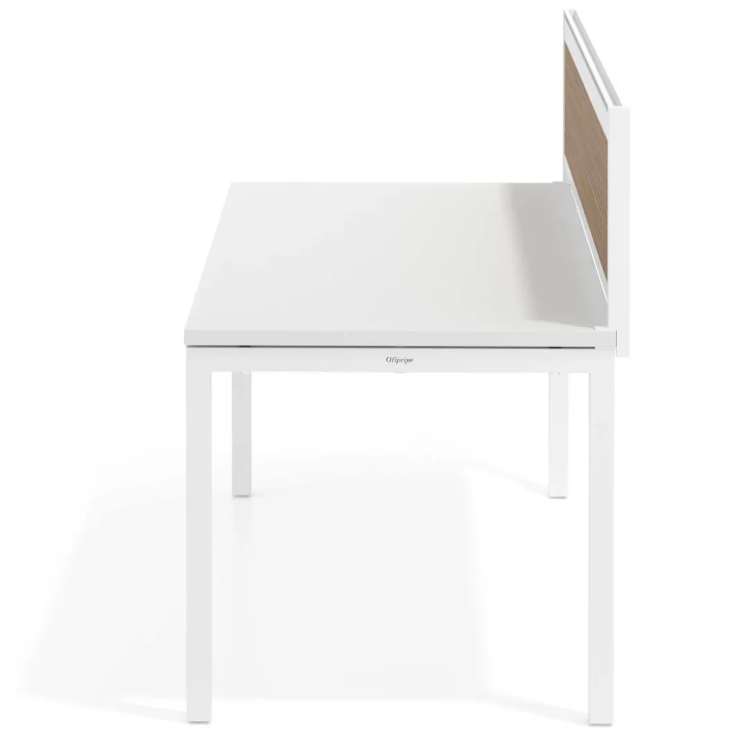 Separador de aluminio Wall para mesa multipuesto en melamina