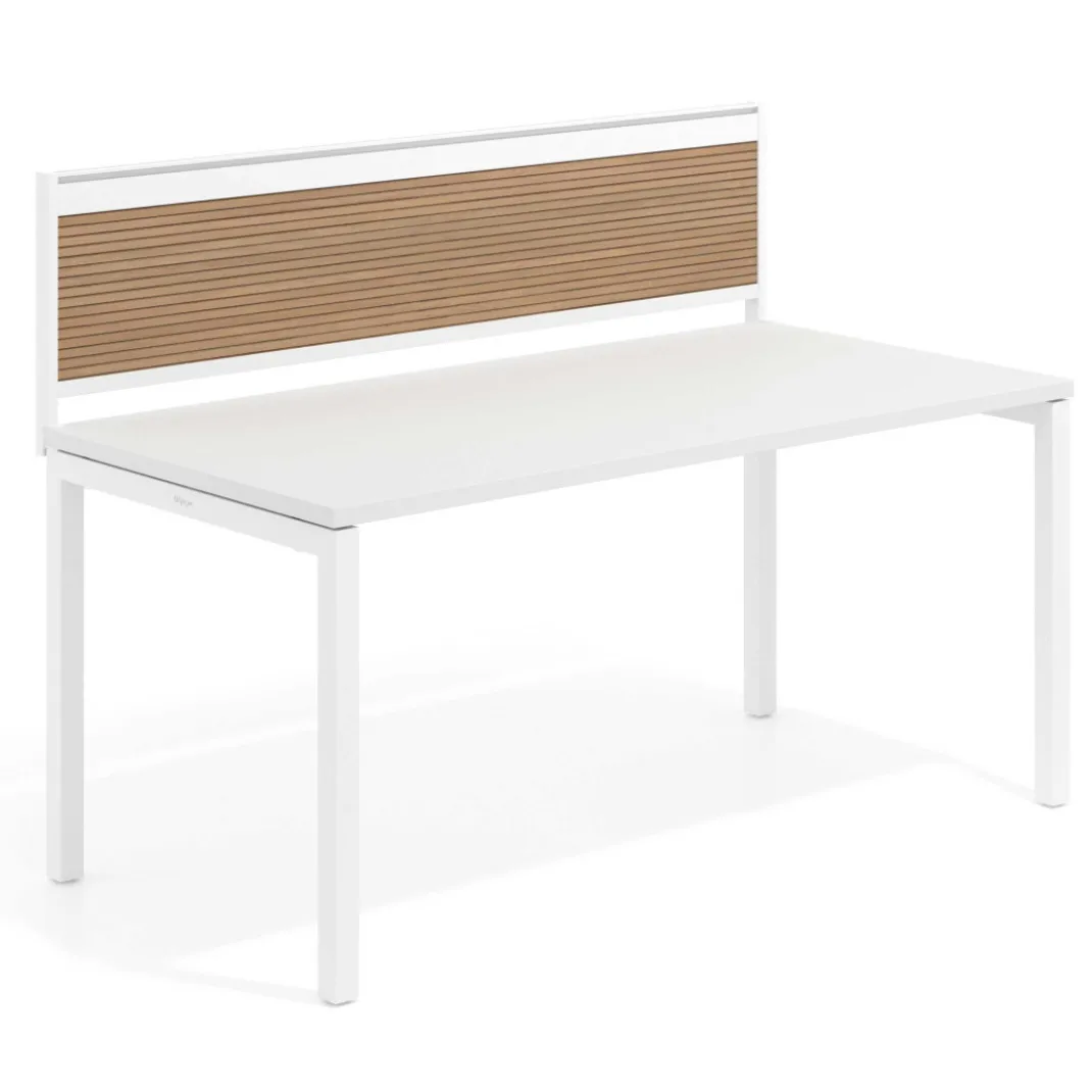 Separador de aluminio Wall para mesa multipuesto en melamina