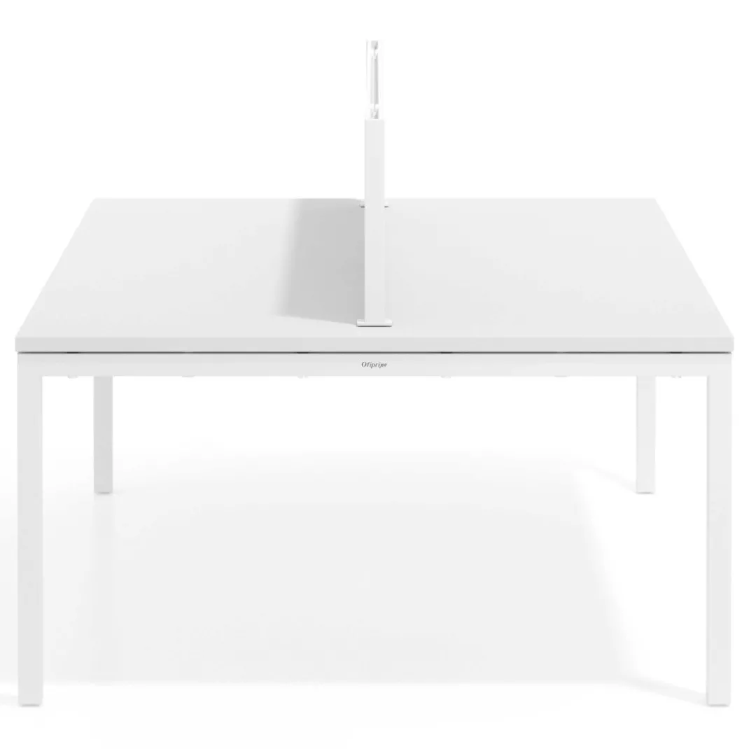 Separador de aluminio Wall para mesa multipuesto en melamina