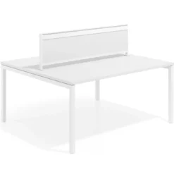 Separador de aluminio Wall para mesa multipuesto en melamina