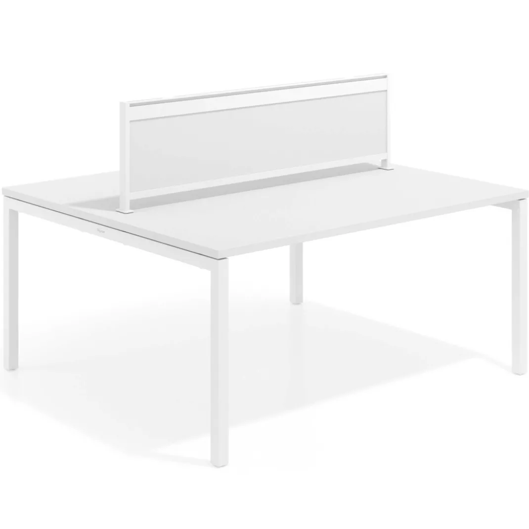 Separador de aluminio Wall para mesa multipuesto en melamina