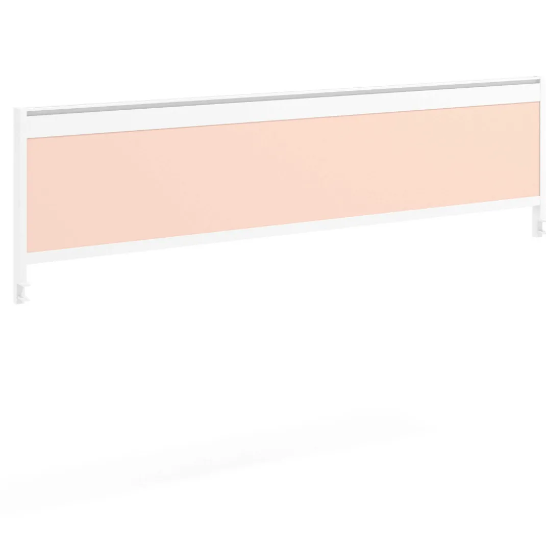 Separador de aluminio Wall para mesa doble coworking en melamina