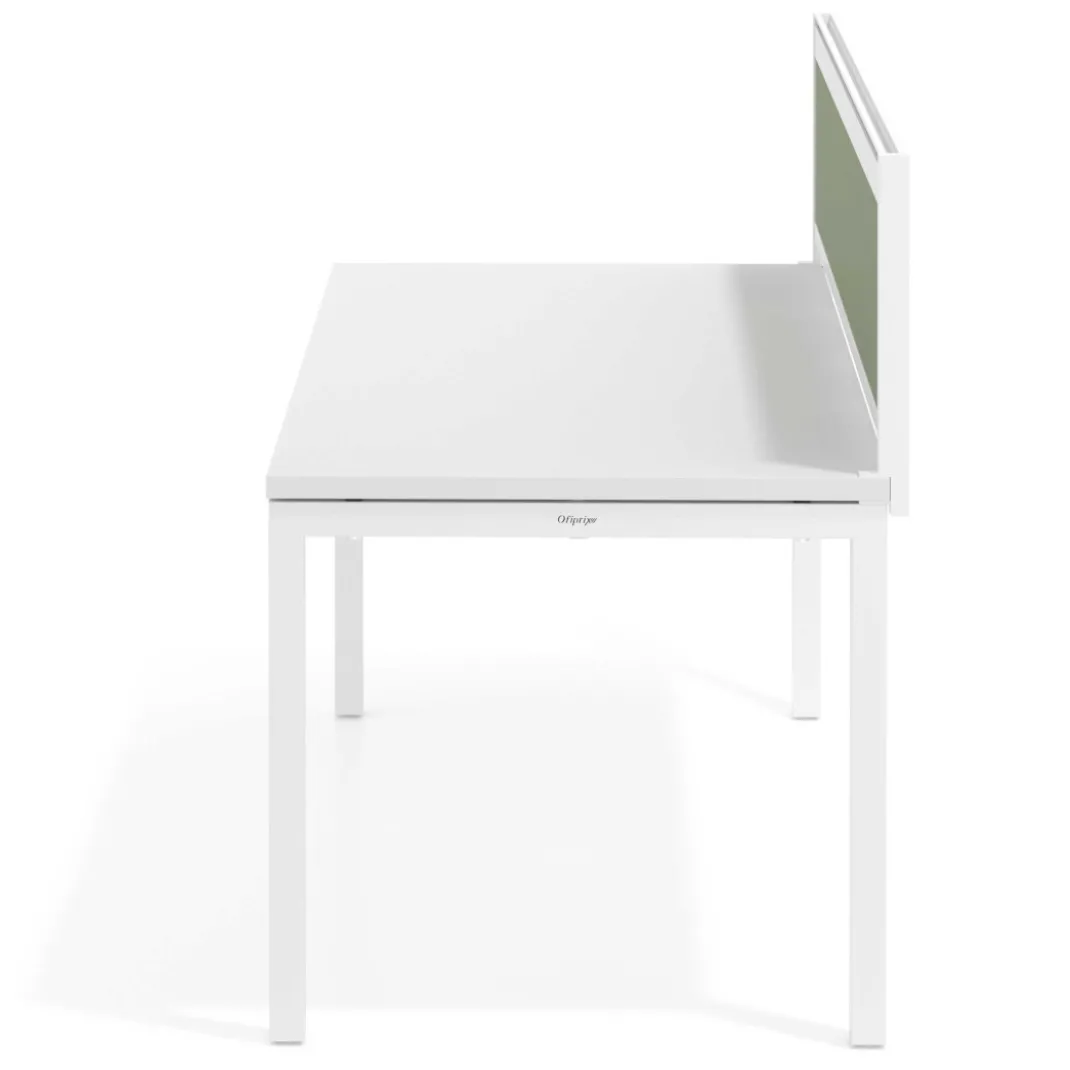 Separador de aluminio Wall para mesa multipuesto en melamina