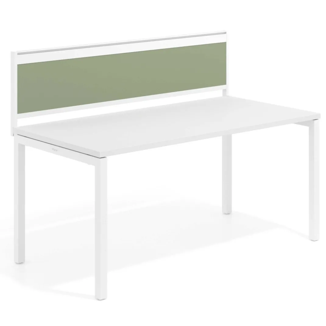 Separador de aluminio Wall para mesa multipuesto en melamina