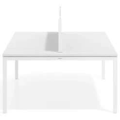 Separador de aluminio Wall para mesa doble coworking en melamina