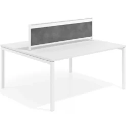Separador de aluminio Wall para mesa multipuesto en melamina