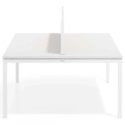 Separador de aluminio Wall para mesa doble coworking en melamina