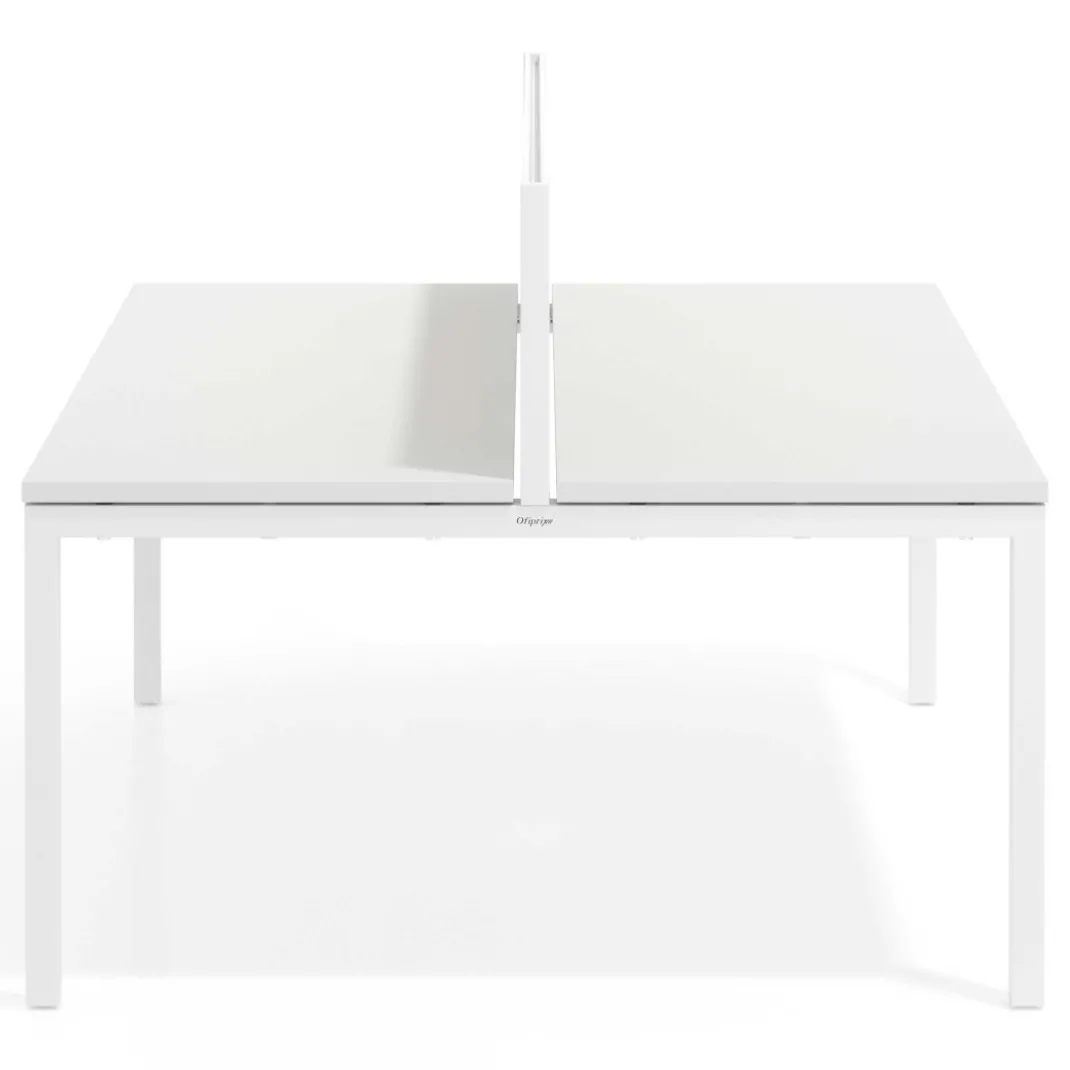Separador de aluminio Wall para mesa multipuesto en melamina