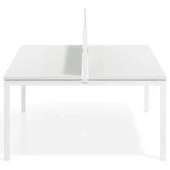 Separador de aluminio Wall para mesa doble coworking en melamina
