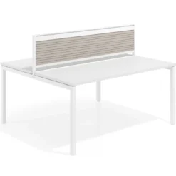 Separador de aluminio Wall para mesa multipuesto en melamina