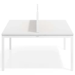 Separador de aluminio Wall para mesa doble coworking en melamina