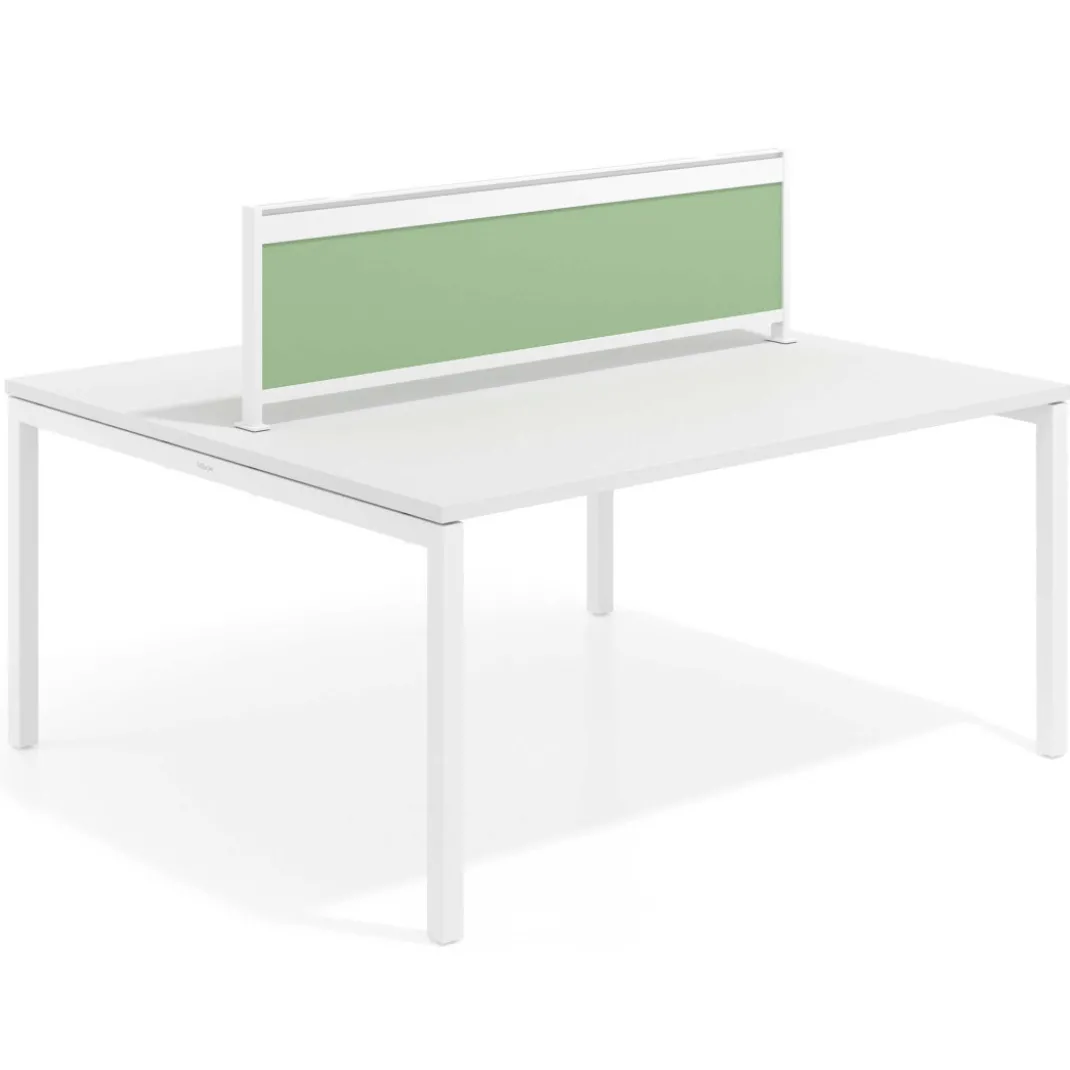 Separador de aluminio Wall para mesa multipuesto en melamina