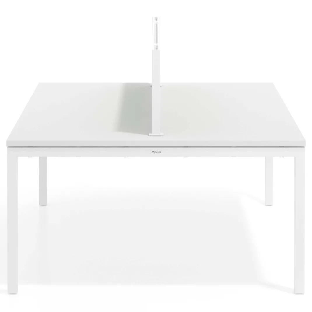 Separador de aluminio Wall para mesa multipuesto en melamina