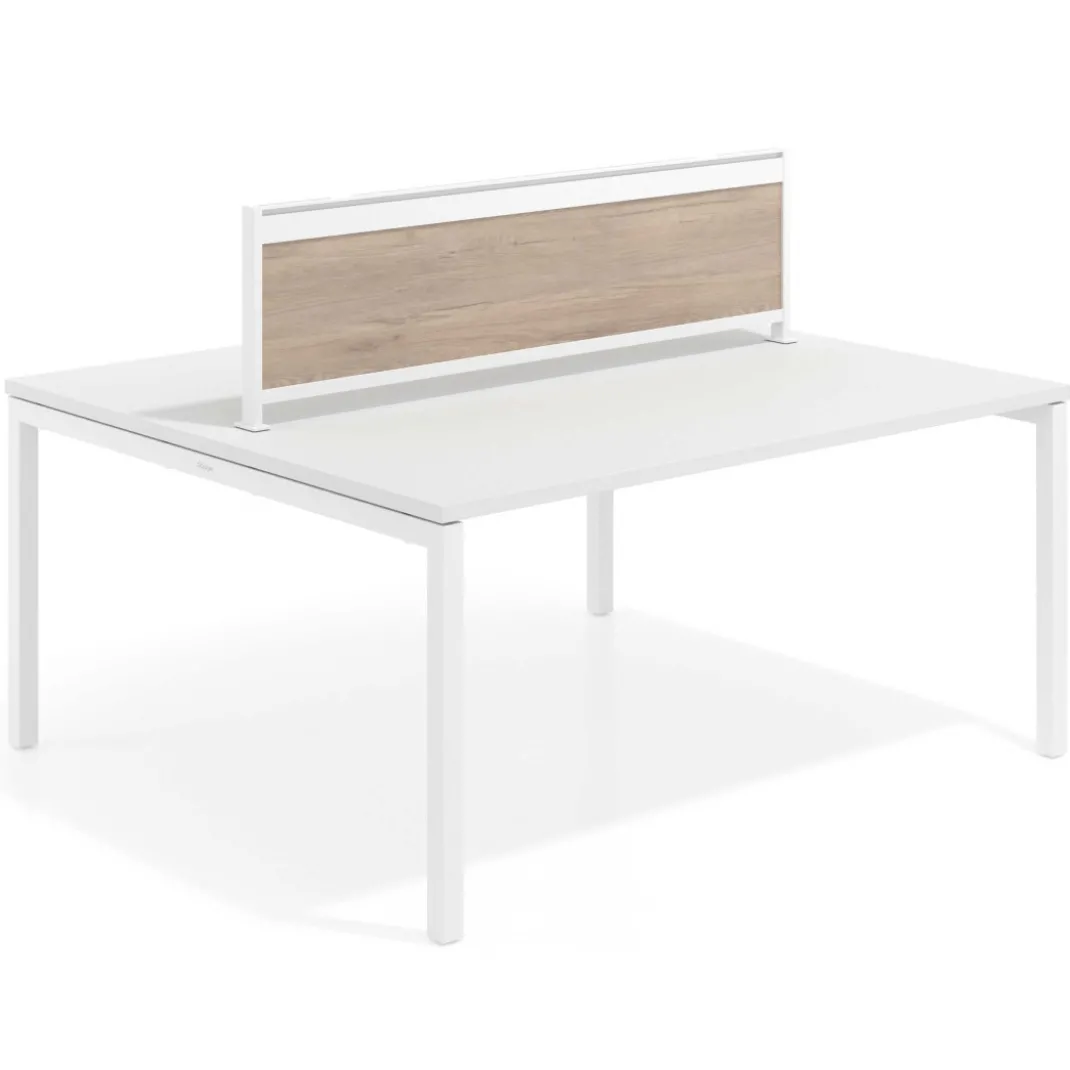 Separador de aluminio Wall para mesa multipuesto en melamina