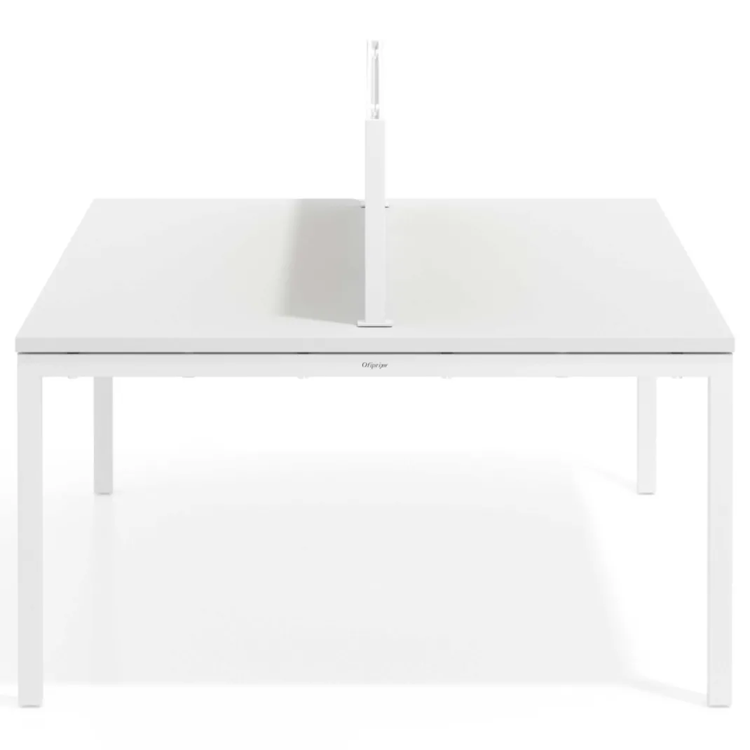 Separador de aluminio Wall para mesa multipuesto en melamina