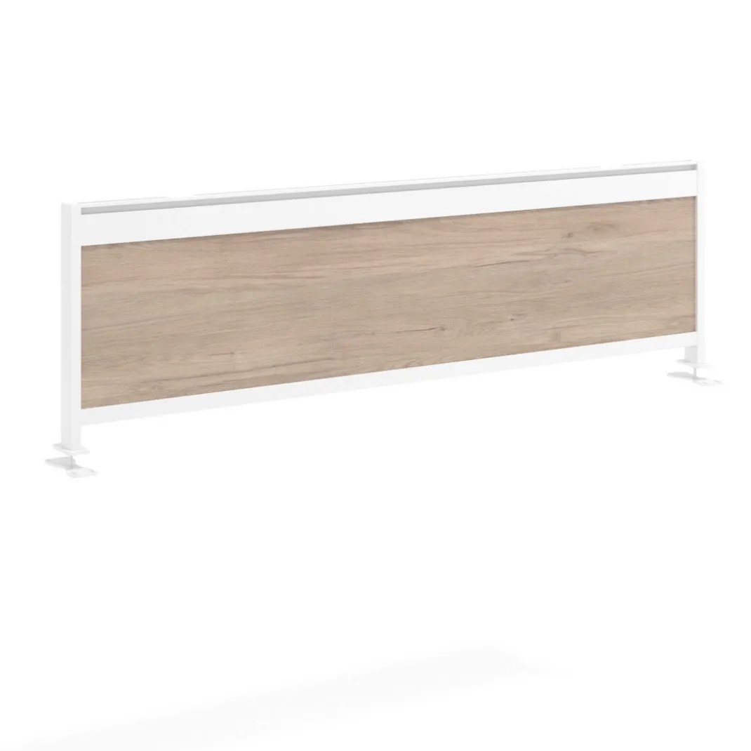 Separador de aluminio Wall para mesa multipuesto en melamina