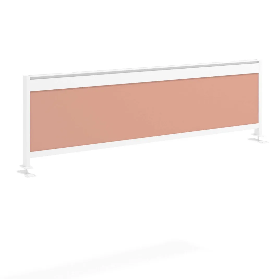 Separador de aluminio Wall para mesa doble coworking en melamina