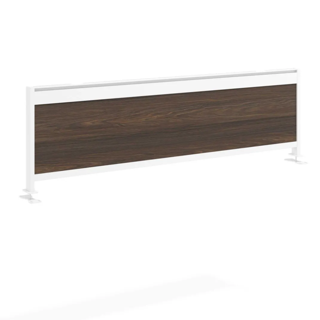 Separador de aluminio Wall para mesa doble coworking en melamina
