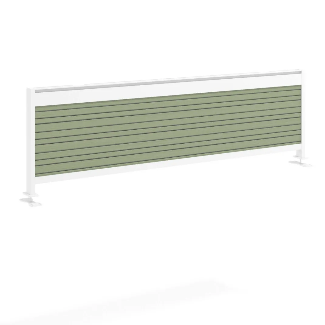 Separador de aluminio Wall para mesa doble coworking en melamina
