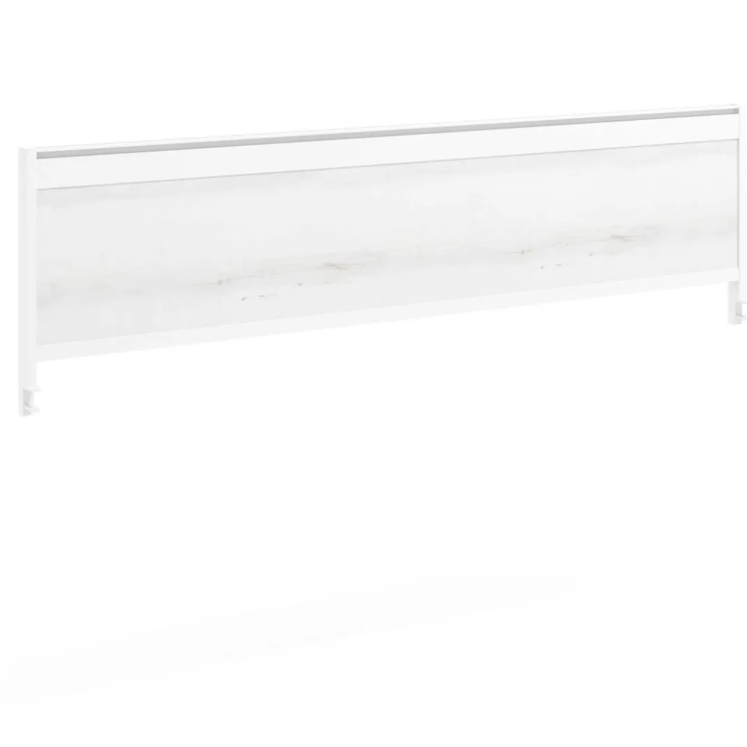 Separador de aluminio Wall para mesa individual en melamina, estructura blanca