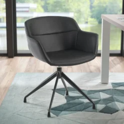 Silla confidente Anne, Giratoria Asiento Ecopiel