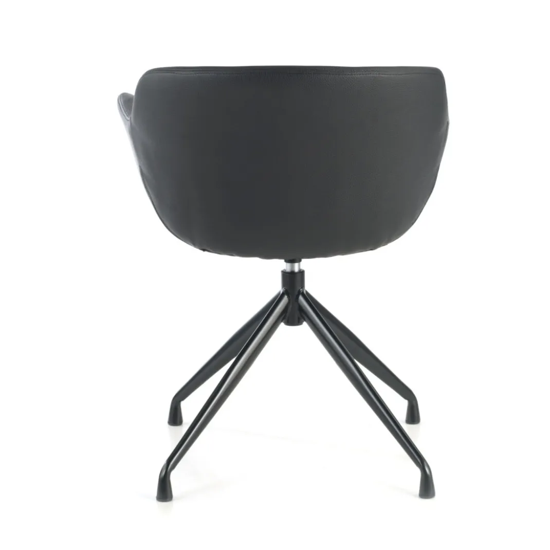 Silla confidente Anne, Giratoria Asiento Ecopiel