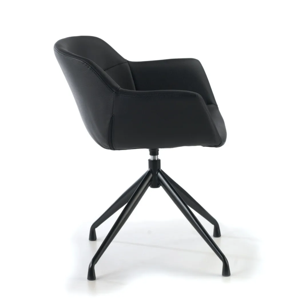 Silla confidente Anne, Giratoria Asiento Ecopiel