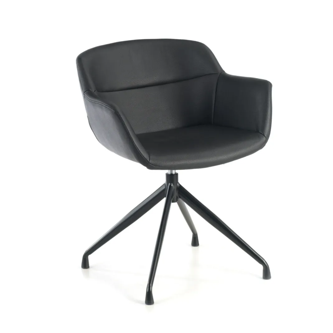 Silla confidente Anne, Giratoria Asiento Ecopiel