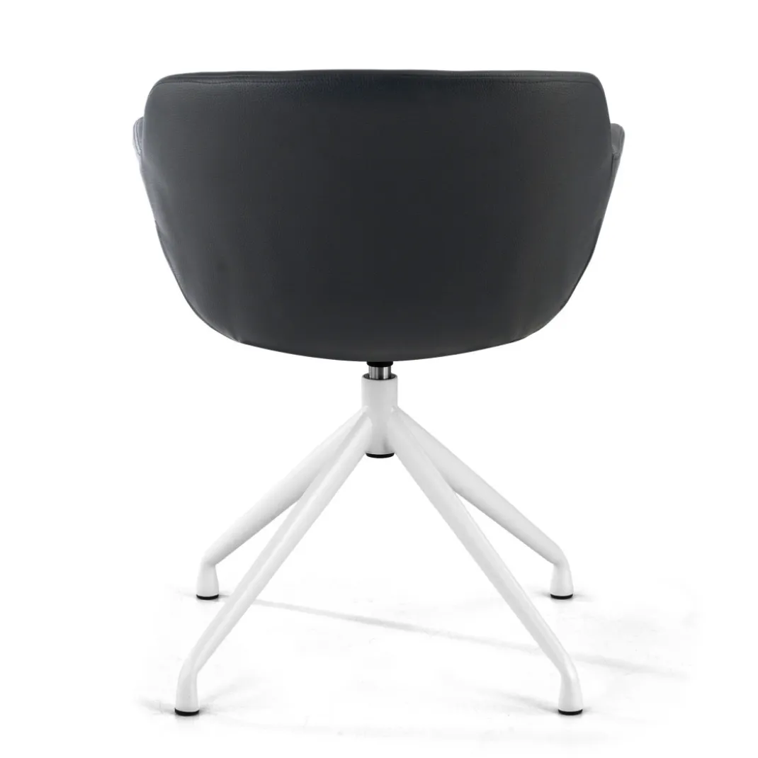 Silla confidente Anne, Giratoria Asiento Ecopiel