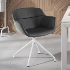 Silla confidente Anne, Giratoria Asiento Ecopiel