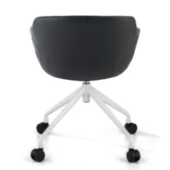 Silla confidente Anne, Giratoria Ruedas Asiento Ecopiel