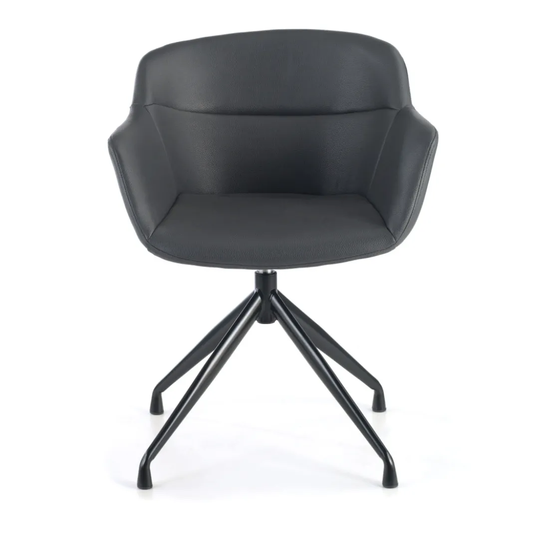 Silla confidente Anne, Giratoria Asiento Ecopiel