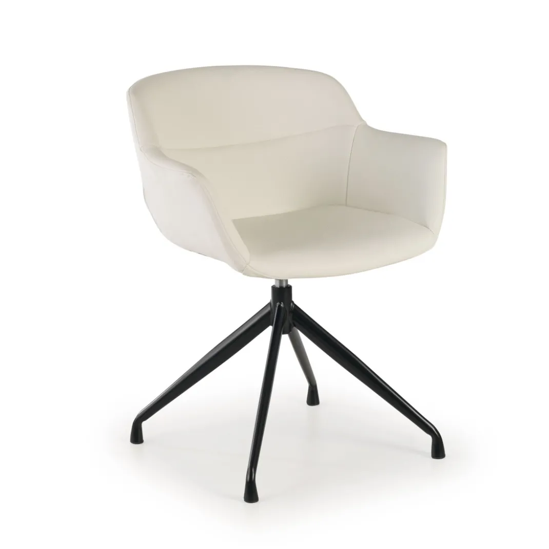 Silla confidente Anne, Giratoria Asiento Ecopiel