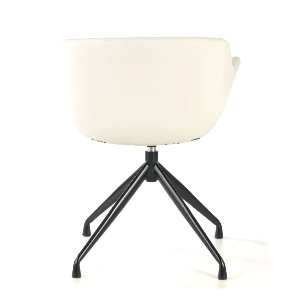 Silla confidente Anne, Giratoria Asiento Ecopiel