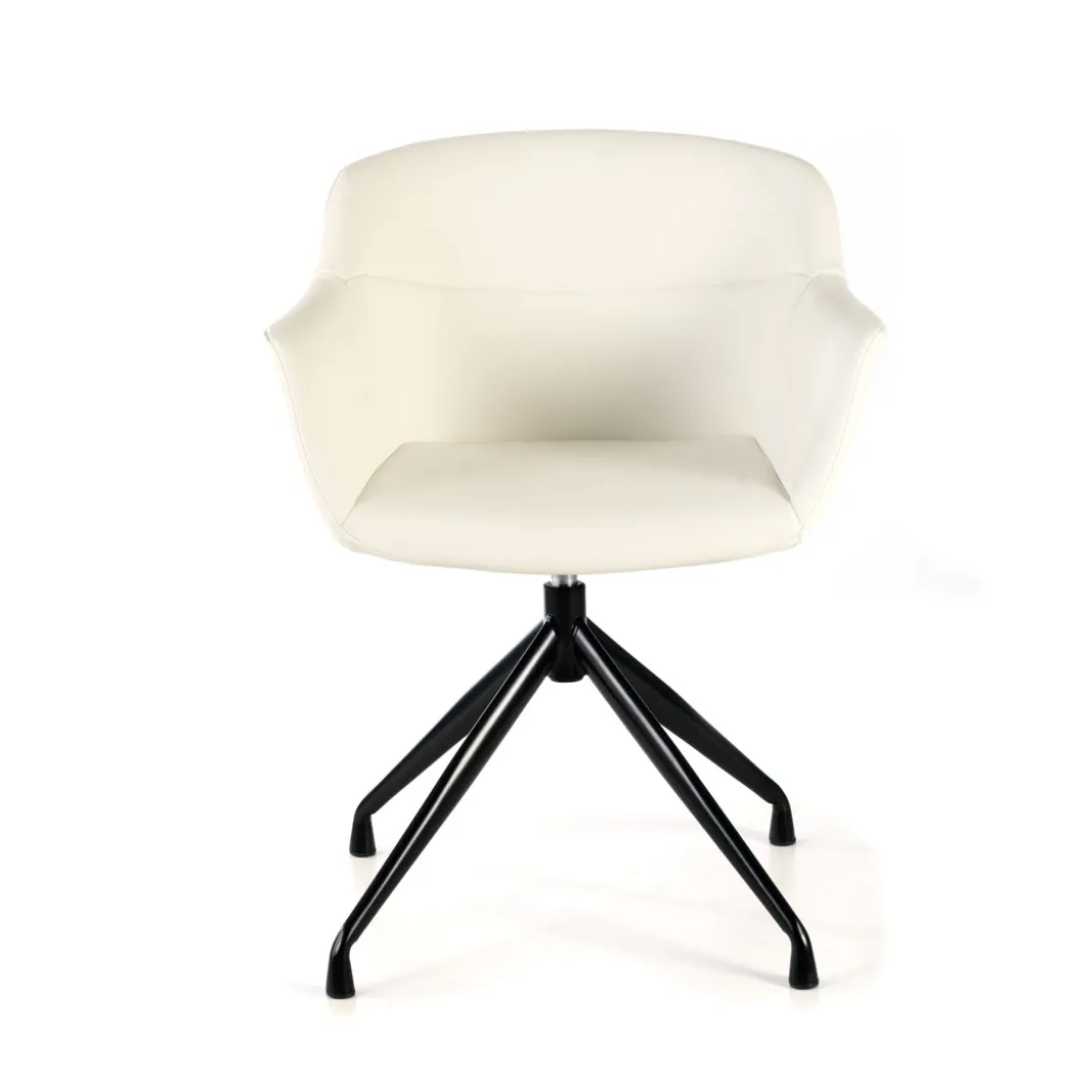 Silla confidente Anne, Giratoria Asiento Ecopiel