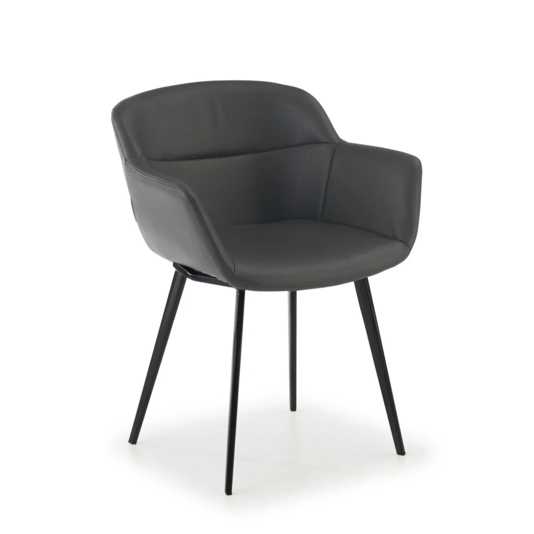 Silla confidente Anne, 4 patas Ecopiel